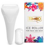 Ice Roller for Face and Eyes (2 premium roller heads included)- Face Ice Roller Massager to Reduce Puffiness around eyes and face, Migraine Pain, Wrinkles. Women's Gift idea. (Purple)